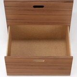 【新古品】スタッキングチェスト・引出し・２段／ウォールナット材突板