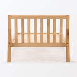 【新古品】もたれかかれる木製ベッド　オーク材突板　スモール