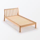 【新古品】もたれかかれる木製ベッド　オーク材突板　スモール