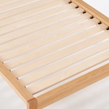 【新古品】もたれかかれる木製ベッド　オーク材突板　スモール