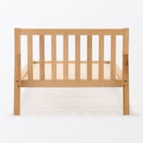 【新古品】もたれかかれる木製ベッド　オーク材突板　シングル