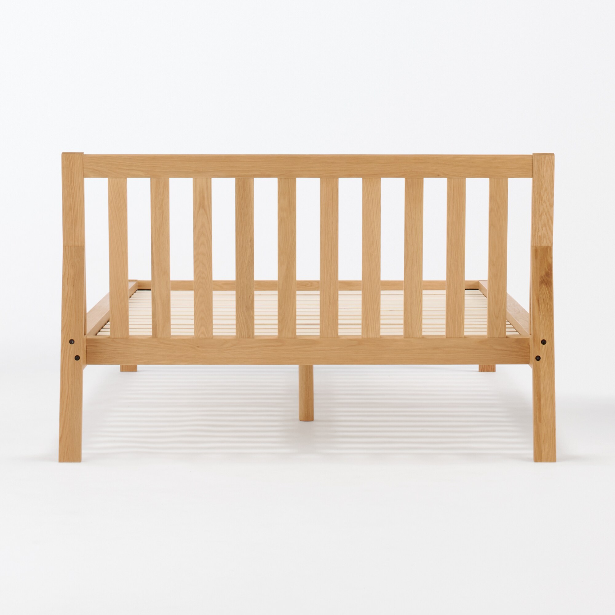 新古品】もたれかかれる木製ベッド オーク材突板 セミダブル | 無印良品