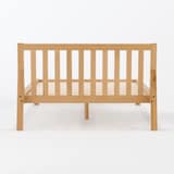 【新古品】もたれかかれる木製ベッド　オーク材突板　セミダブル