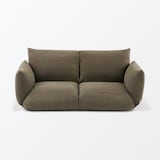 【新古品】リクライニング　フロアソファ　２シーター　ブラウン