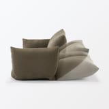 【新古品】リクライニング　フロアソファ　２シーター　ブラウン