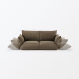 【新古品】リクライニング　フロアソファ　２シーター　ブラウン