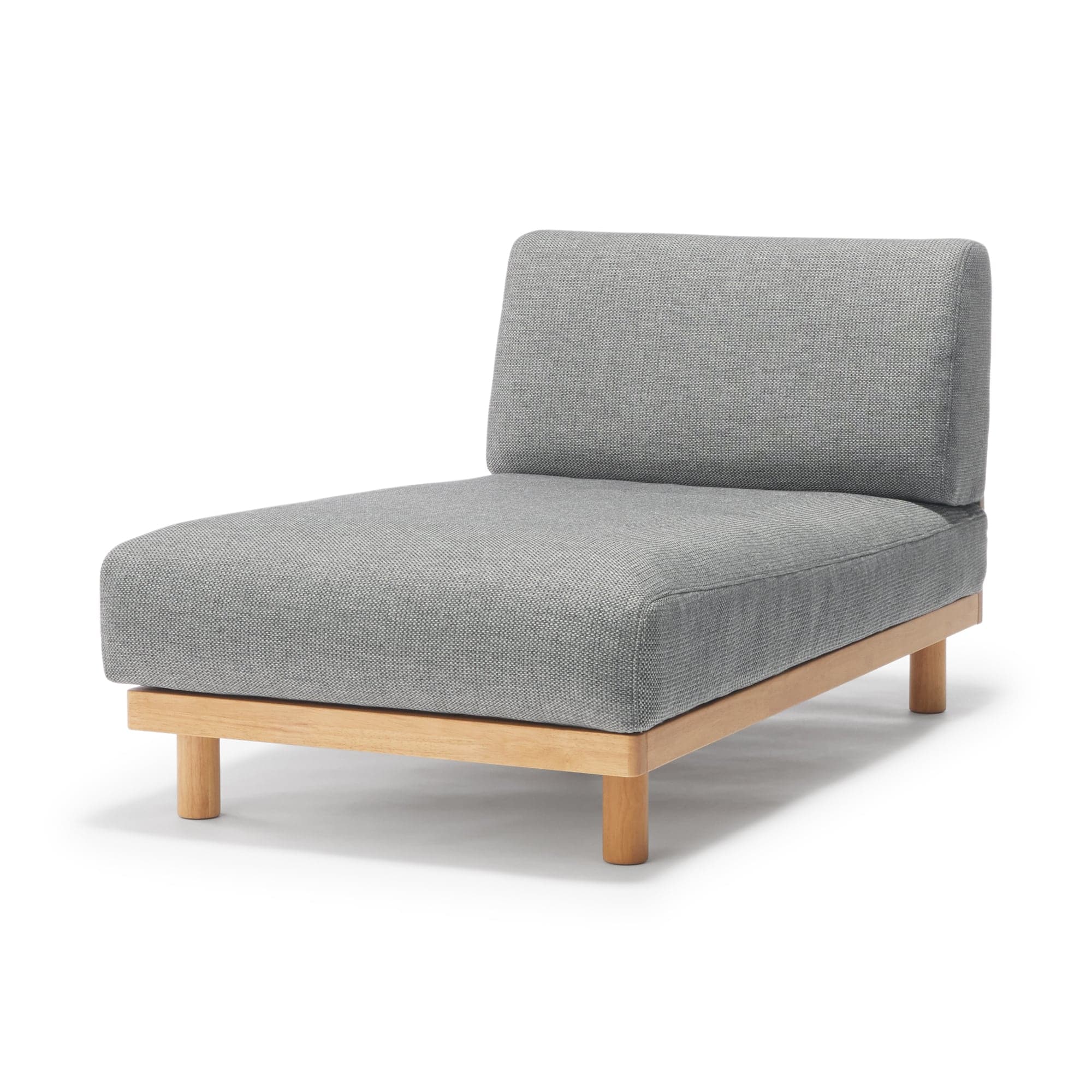 新古品】ゆったり座れるアームレスソファ カウチ ポリエステル平織