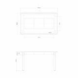 【新古品】木製テーブル　１４０×８０ｃｍ