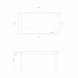 【新古品】木製テーブル　１６０×８０ｃｍ