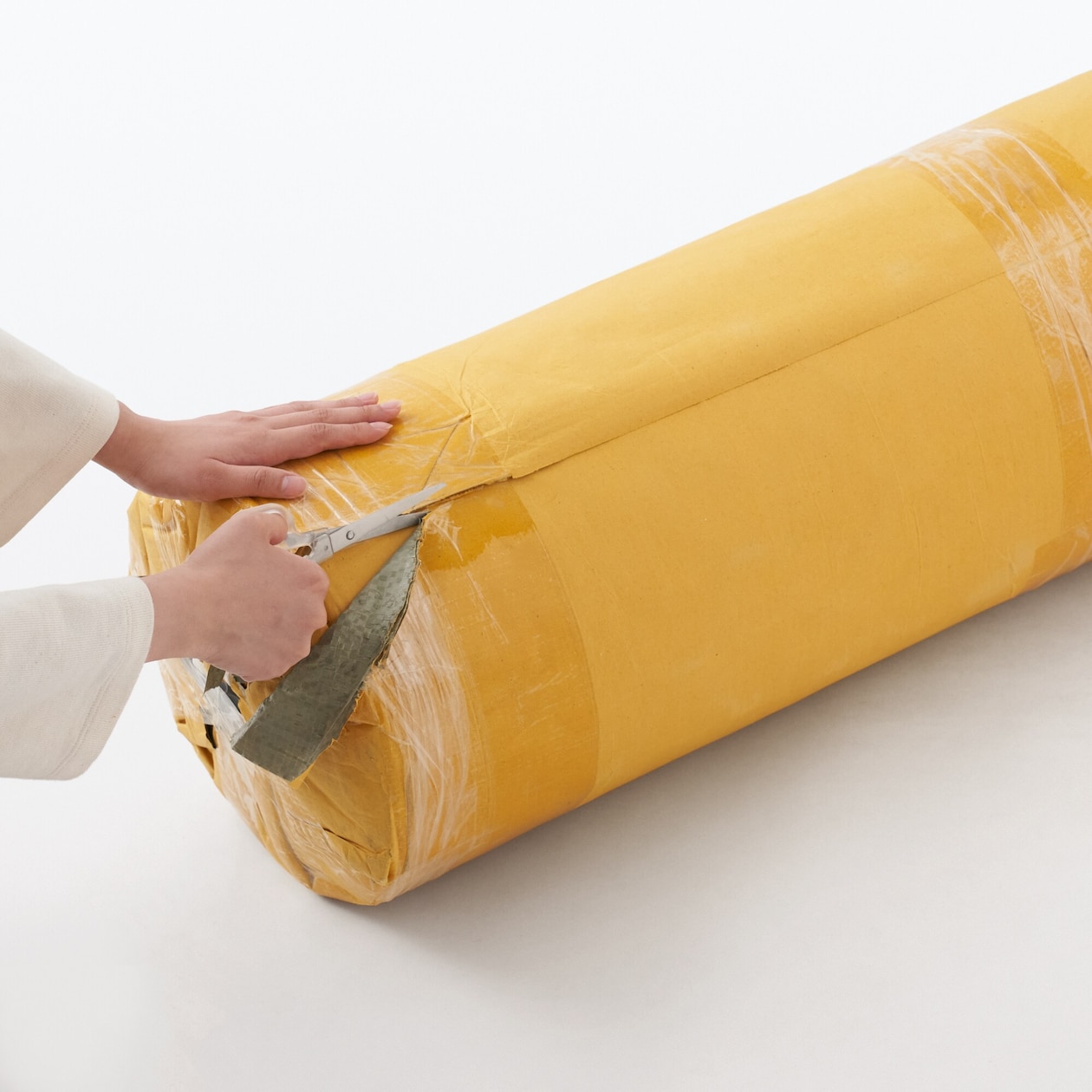 【新古品】脚付マットレス　ポケットコイル　（洗えるカバー　組み立て仕様）ダブル