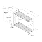 【新古品】中でも外でも使えるワイヤーラック　２段