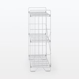 【新古品】中でも外でも使えるワイヤーラック　３段