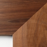 【新古品】ステンレスユニットシェルフ・追加棚・コーナータイプ／ウォールナット材