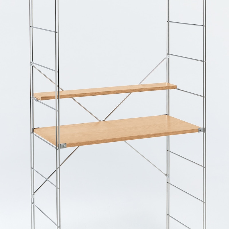 新古品】ステンレスユニットシェルフ・追加小棚／オーク材 | 無印良品