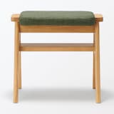 【新古品】再生ポリエステル混　木製スタッキングスツール　グリーン