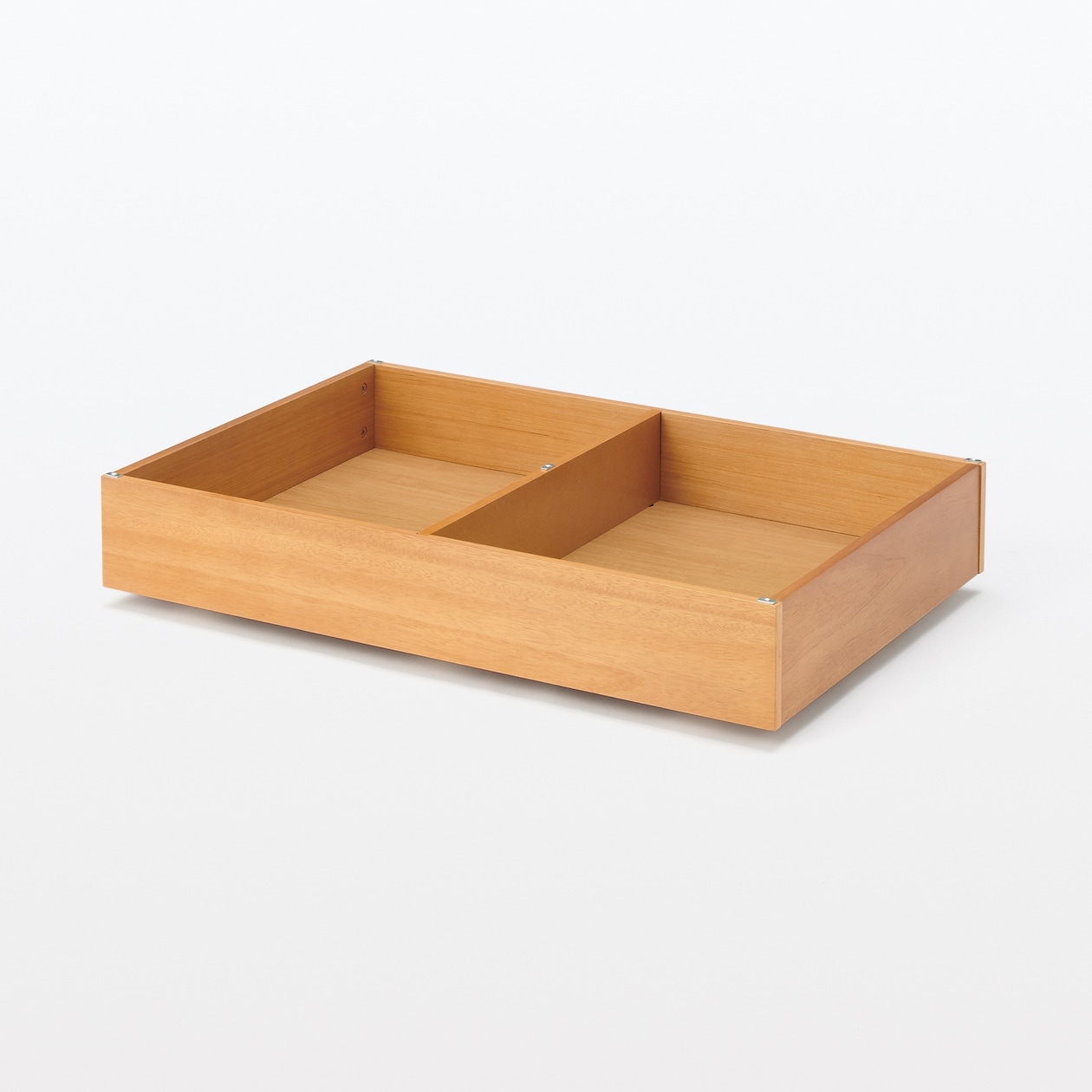 【新古品】木製ベッド用下収納ボックス仕切り付き