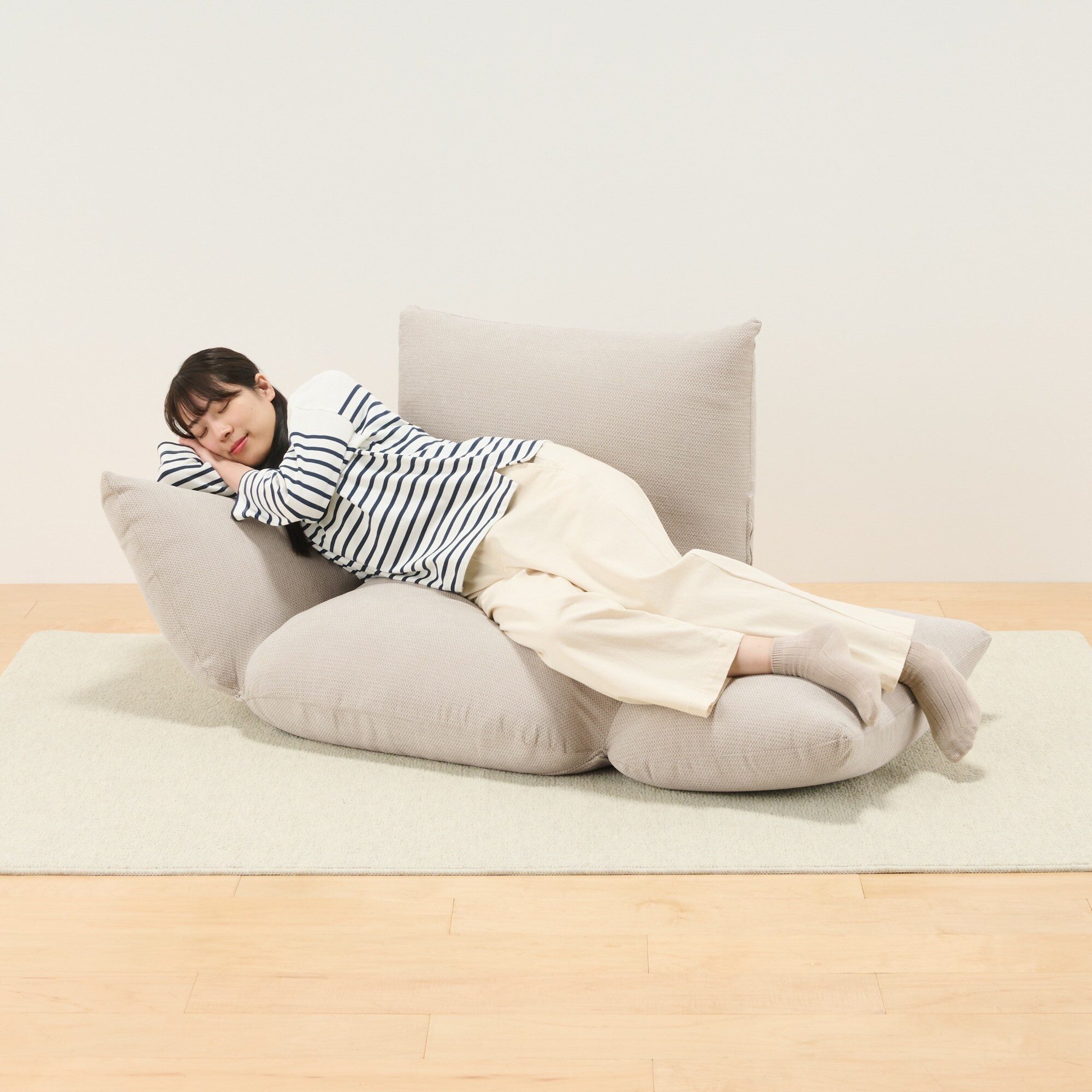 新古品】リクライニング フロアソファ 1シーター ピンク | 無印良品