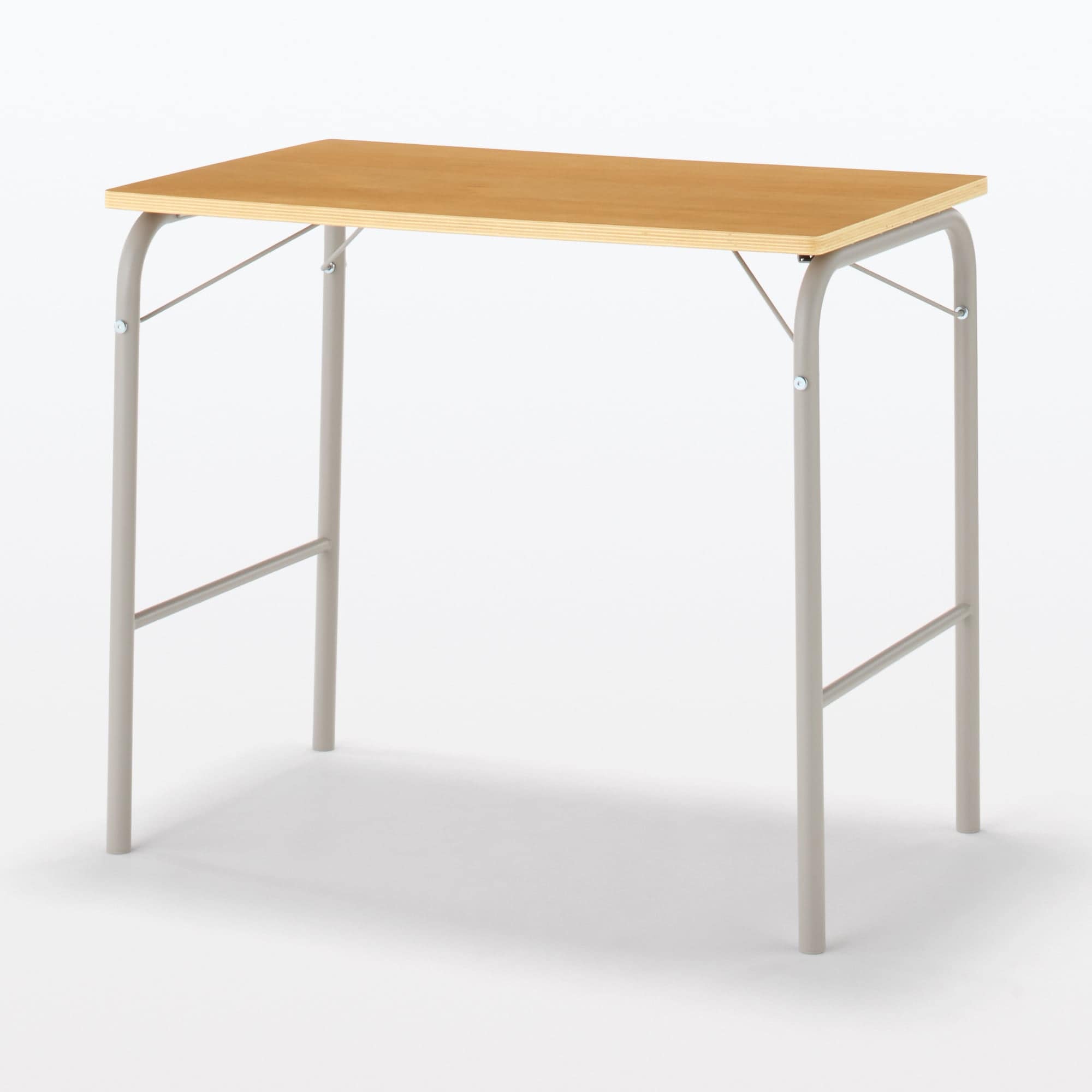 無印良品　スチールパイプテーブル　折りたたみ式　中古品 MUJI (無印良品) - 無印良品 折りたたみ スチールパイプ テーブル MUJI