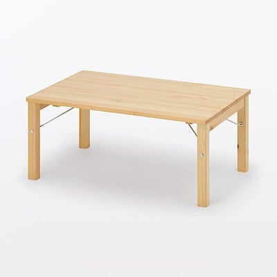 【新古品】パイン材ローテーブル・折りたたみ式