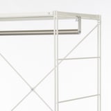 【新古品】スチールユニットシェルフ　ワードローブセット　ライトグレー