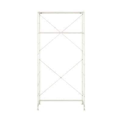 【新古品】スチールユニットシェルフ　ランドリーセット　ライトグレー