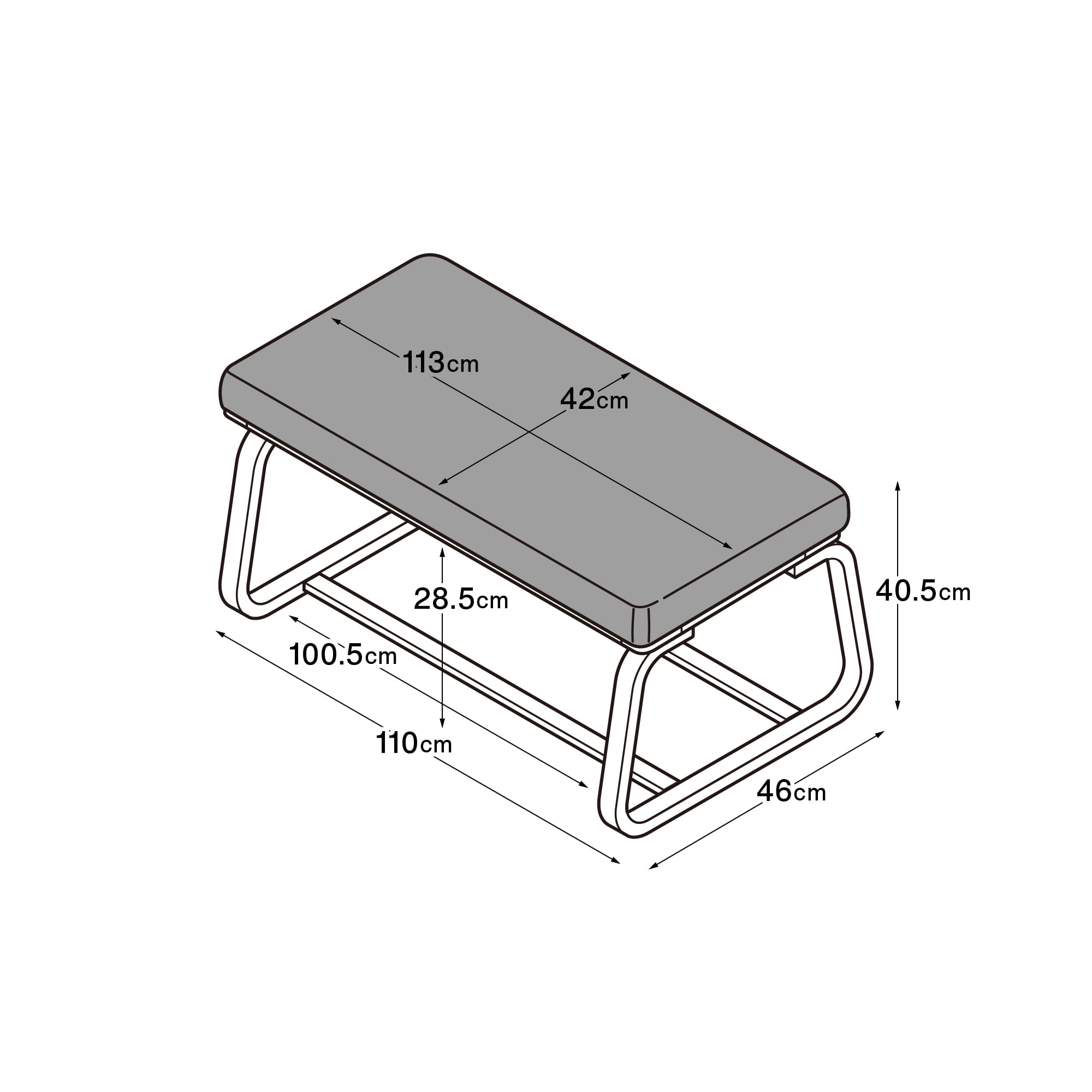 【新古品】リビングでもダイニングでもつかえるベンチ・１・オーク材