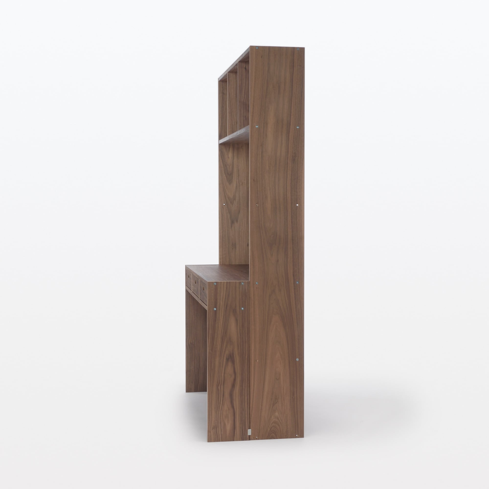 【新古品】スタッキングシェルフ　カウンター　３列　ウォールナット材突板