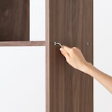 【新古品】スタッキングシェルフ　カウンター　３列　ウォールナット材突板