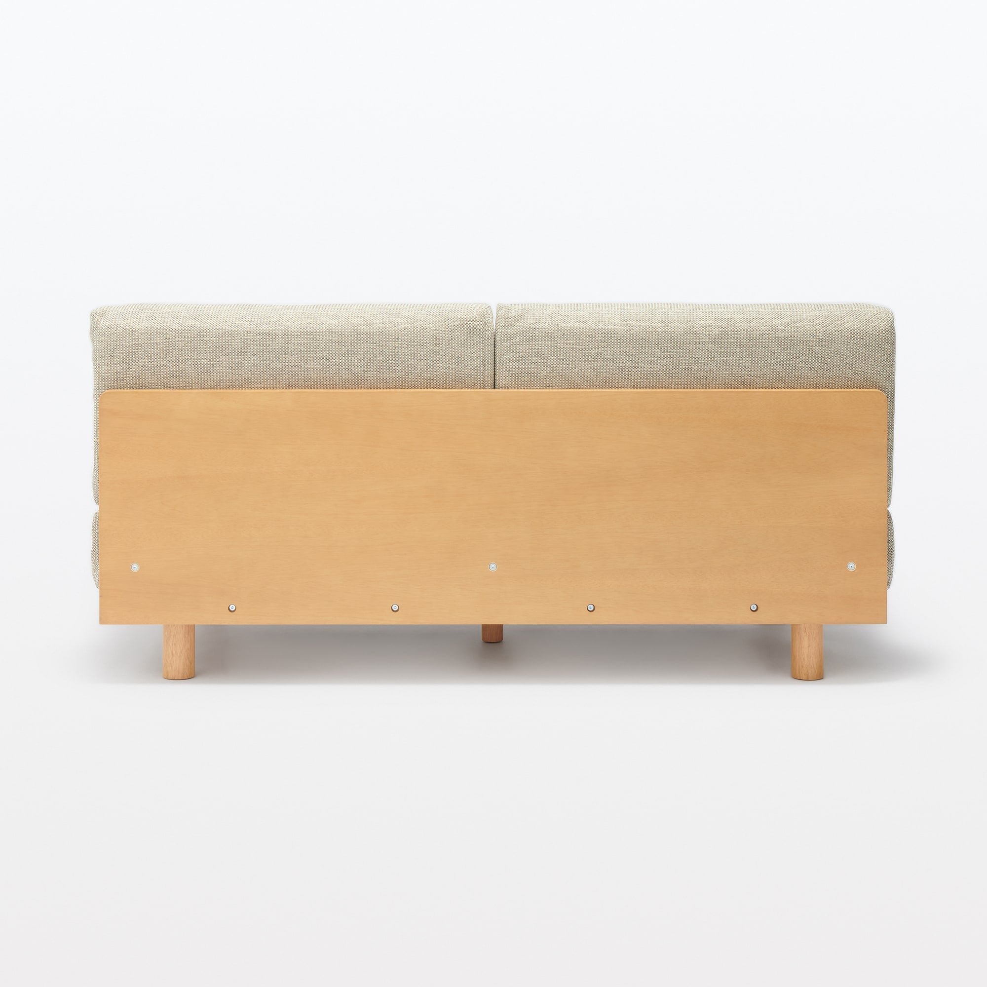 無印良品 ゆったり座れるアームレスソファ　２シーター　ポリエステル平織ベージュ ゆったり座れるアームレスソファ 2シーター ポリエステル平織