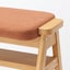【新古品】再生ポリエステル混　木製スタッキングスツール　オレンジ