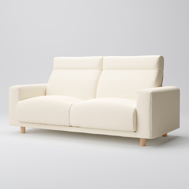 MUJI/無印良品 2.5シーターソファ ワイドアーム ヘッドレスト付き 綿 