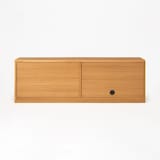 【新古品】木製ＡＶラック　幅１５０ｃｍ　オーク材突板