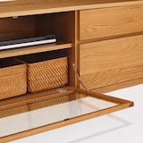 【新古品】木製ＡＶラック　幅１５０ｃｍ　オーク材突板