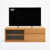 【新古品】木製ＡＶラック　幅１５０ｃｍ　オーク材突板