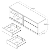 【新古品】木製ＡＶラック　幅１５０ｃｍ　オーク材突板