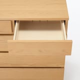 【新古品】木製チェスト４段　ウォールナット材突板