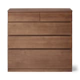 【新古品】木製チェスト４段　ウォールナット材突板