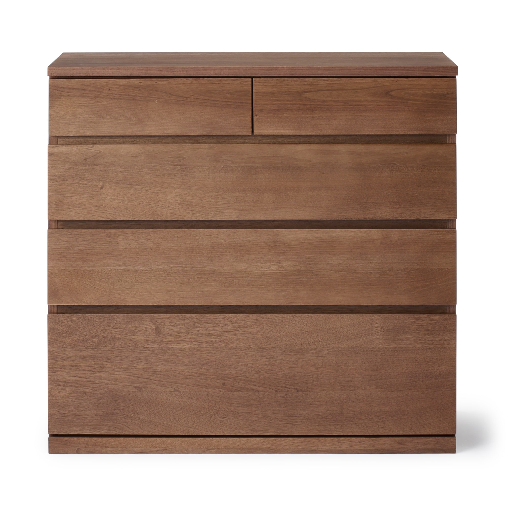 【新古品】木製チェスト４段　ウォールナット材突板