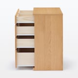 【新古品】木製チェスト４段　オーク材突板