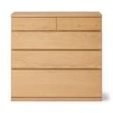 【新古品】木製チェスト４段　オーク材突板