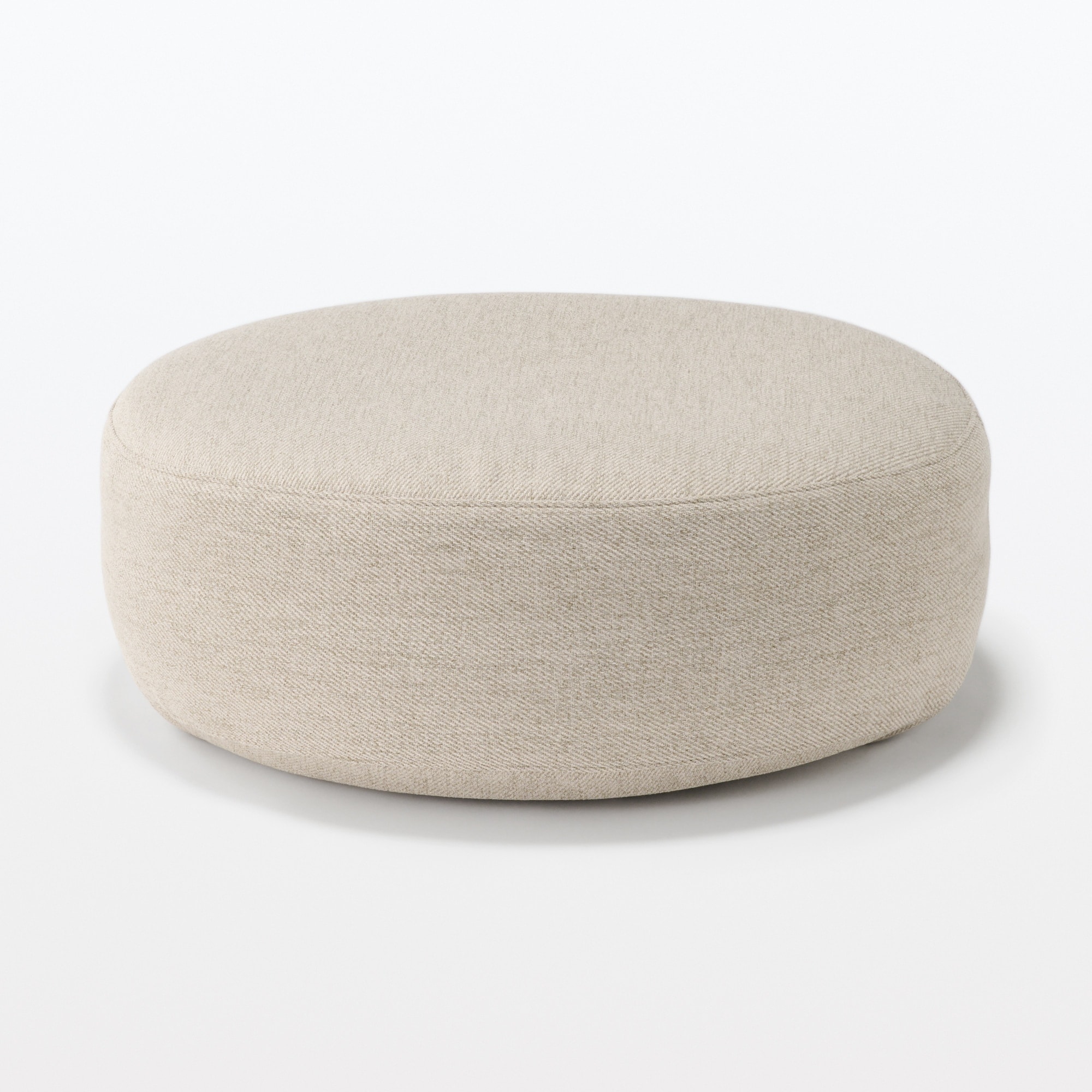 【新古品】空気でできたフロアクッション　ポリエステル　ベージュ