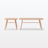 【新古品】ブナ材ベンチ　丸脚