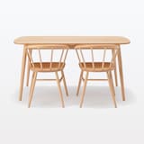 【新古品】ブナ材テーブル　丸脚　幅１５０ｃｍ