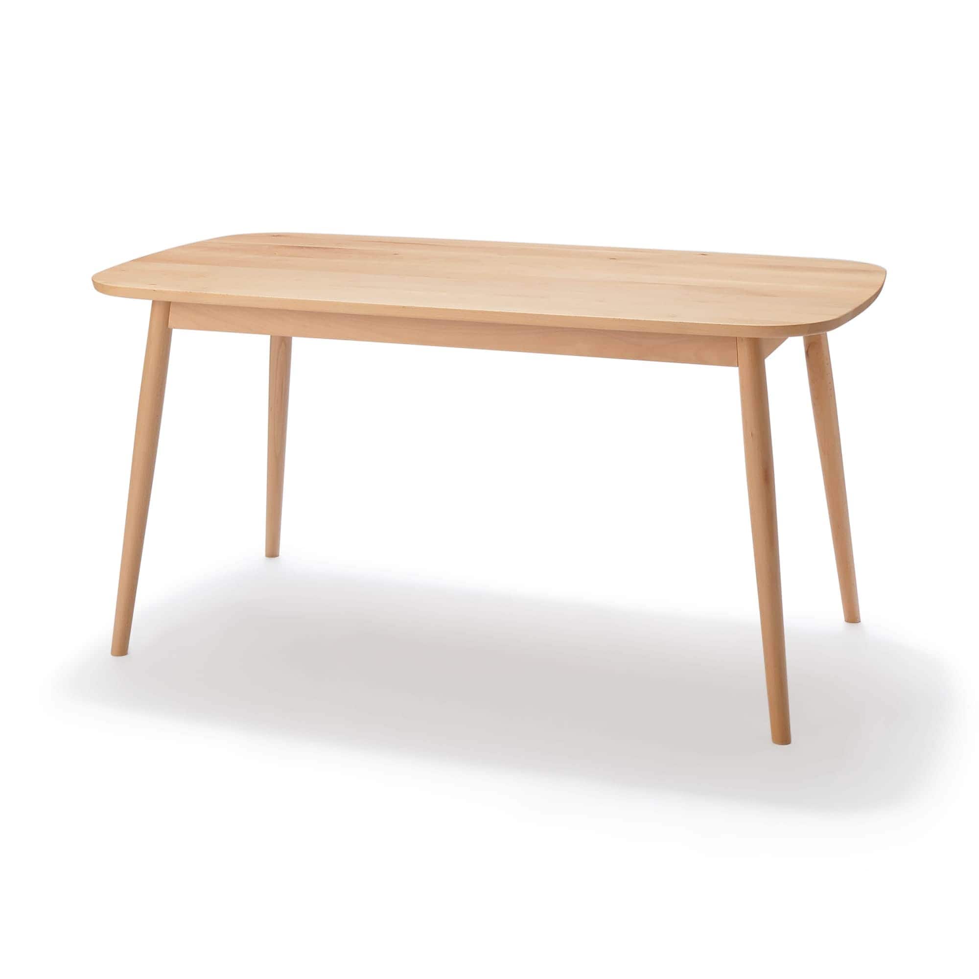 【新古品】ブナ材テーブル　丸脚　幅１５０ｃｍ