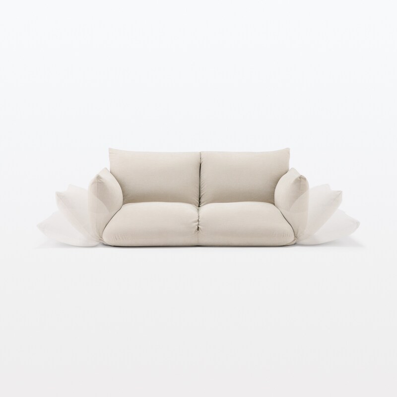 新古品】リクライニング フロアソファ 2シーター ベージュ | 無印良品