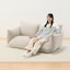【新古品】リクライニング　フロアソファ　２シーター　ベージュ