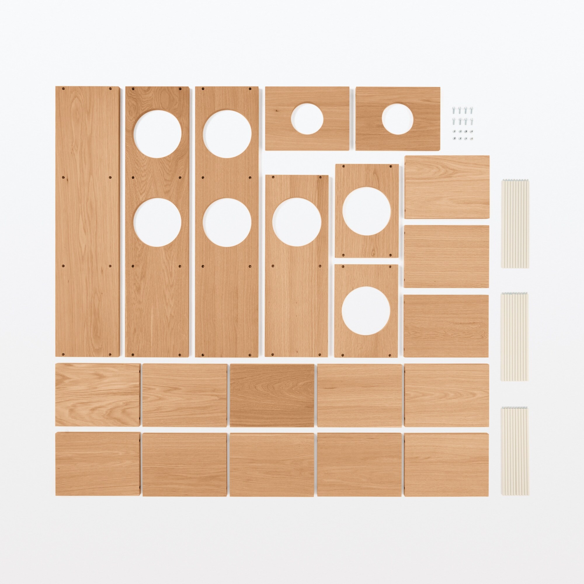 【めるねこ】無印良品　スタッキングシェルフ　オーク材3段 × ２段セット スタッキングシェルフセット・3段×2列・オーク材 | 無印良品