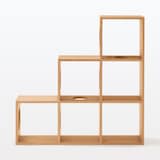 【新古品】スタッキングシェルフ　猫用　３段×３列セット　オーク材突板