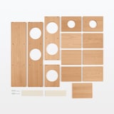 【新古品】スタッキングシェルフ　猫用　３段×３列セット　オーク材突板