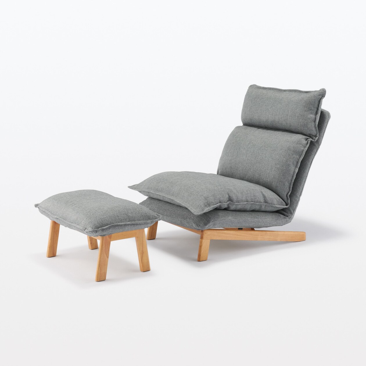 【新古品】ハイバックリクライニングソファ　１シーター　ポリエステル平織